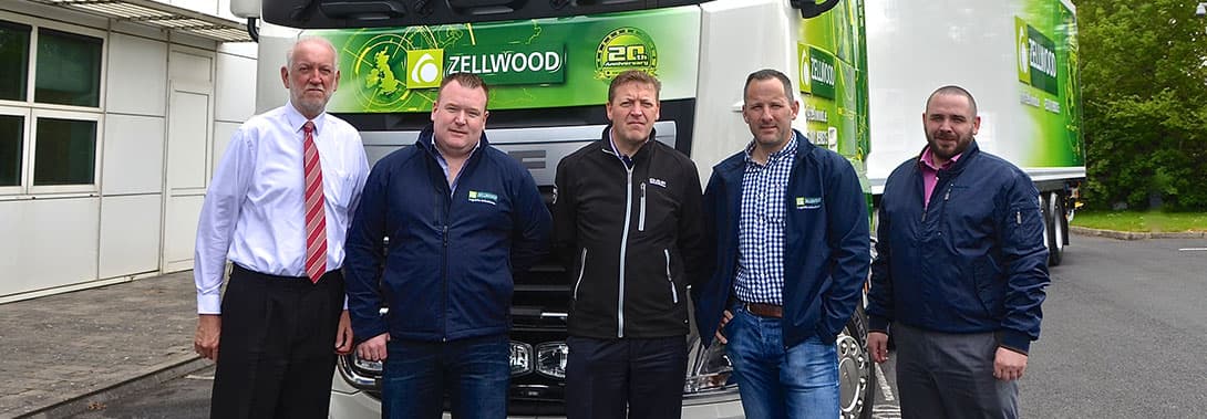 The Zellwood team photographed with the fleet at the Swords base
